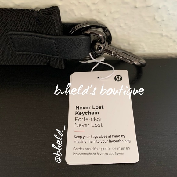lululemon Never Lost Keychain in Black/Super Dark One Size New NWT - Picture 3 of 15